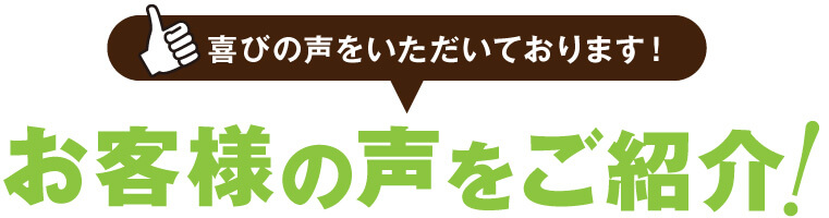 お客様からの声